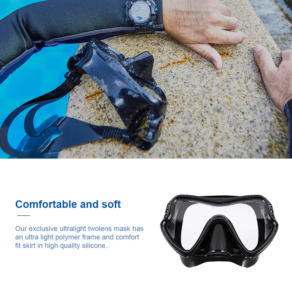 Professional Scuba Diving Masks Snorkeling Set Adult Silicone Anti-Fog Goggles Glasses Swimming Fishing Pool Equipment 22