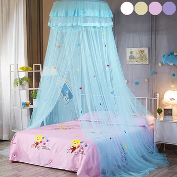 

Prince Princess Dome Ceiling-Mounted Mosquito For 1.5 m Bed Cartoon Star Letter Baby Bed curtain Tent Ceiling mosquito net D30