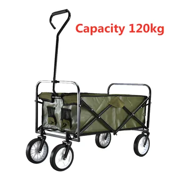 

Capacity 120kg Folding Hand Truck Trolley Barrow Cart Garden Platform Trolley Home Garden Tool
