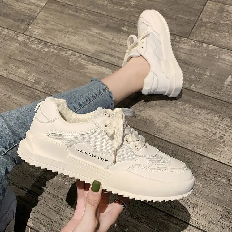 

Punched Sheet Surface Dad Shoes Women's INS Fashion 2019 Autumn Students Korean-style Wisdom Smoked Shoes Sports Casual MacBook