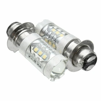 

2x P15D P15D-25-1 H6M 6000K 80W 16 LED Headlight Projector Motorcycle Hi/Lo Bulb