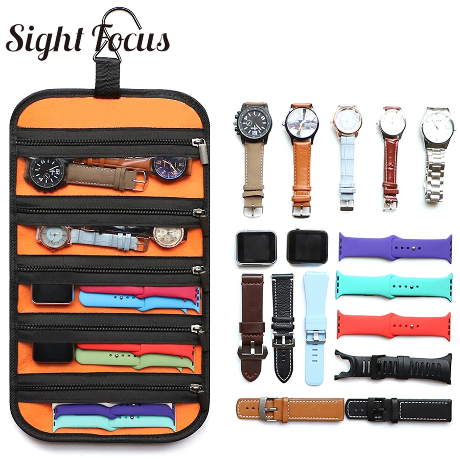 Watch Storage Box Home Hanging Watch Organizer Watch Band Boxes Strap Organizer for Apple Case Box Pouch Band Storage Bags