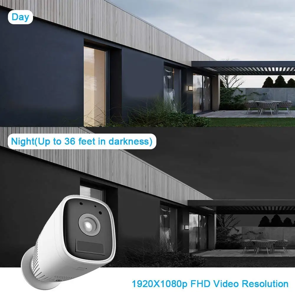  Tuya Smart Life Outdoor Battery WiFi Camera Two Way Audio built-in 12000mAh for 6 month using time