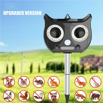 

2019 New Solar Ultrasonic Animal Repeller Include 1500mAh Lithium Battery, Waterproof Pest Repeller Snake Cat Dog Bird Dispeller