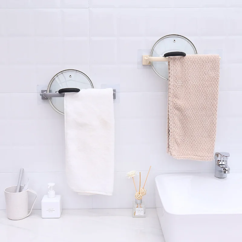 GUANYAO Viscose type plastic towel bar not damage the wall multi-purpose bathroom storage rack hand towel holder hanger