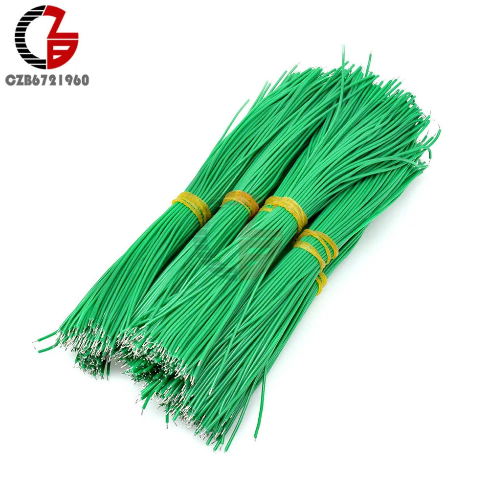 Green 100 шт. UL1007 24AWG Электрический провод 0,14 мм олова покрытием Медь кабель можно резать Толщина припойная проволока 8/10/15/20 см, 5 цветов - Цвет: Green