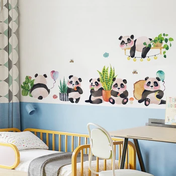 

Creative wall sticker cute panda stickers home self-adhesive children's room decoration bedroom sofa background wall decor