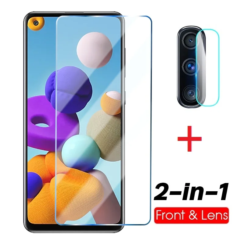 Vetro Temperato 2 In 1 Per Samsung A21S A02S A70S A50S Proteggi Obiettivo Per Fotocamera Morbida Per Samsung A30S A20E A10E Vetro Di Durezza Hd