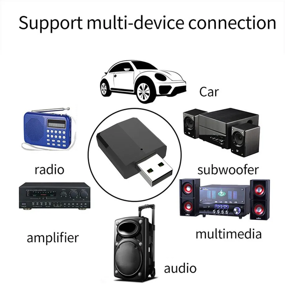 Bluetooth 5,0 аудио приемник передатчик 3 в 1 стерео 3,5 мм USB Bluetooth беспроводной адаптер для ТВ ПК автомобильный комплект наушники