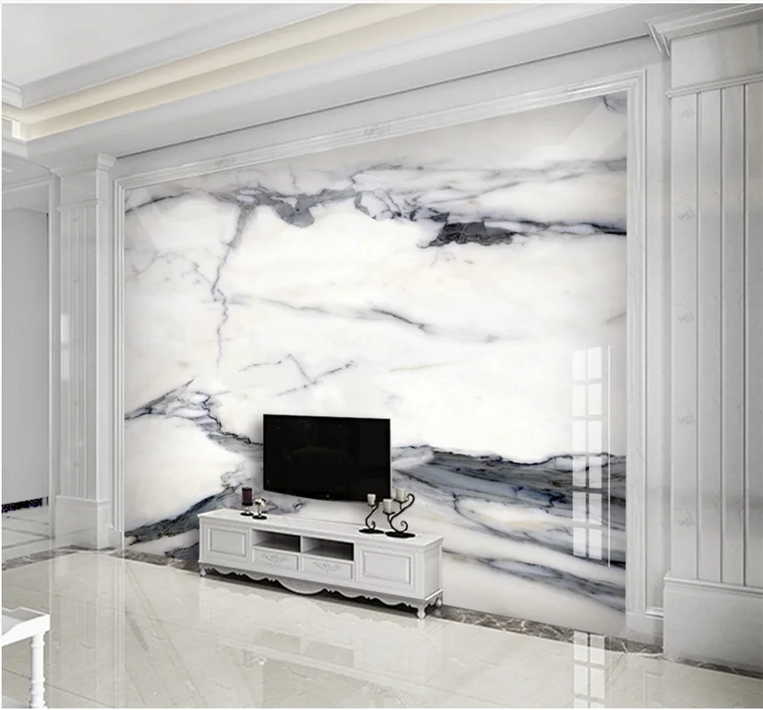 

milofi Marbling background wall grey space custom large wallpaper mural 8D waterproof material