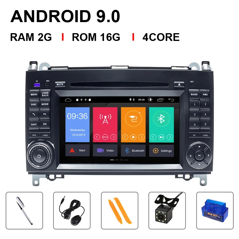 4 Core 16ROM OBD Cam DSP 2 din автомобильный DVD Радио для Mercedes Benz B200 A B класс спринтер W906 W169 W245 Viano Vito W639 b170 Multimeida gps навигация - Цвет: 4 Core 16ROM OBD Cam