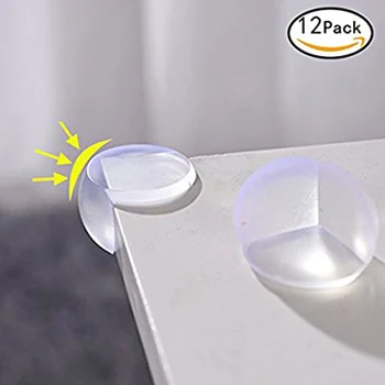 

12Pcs Children Baby Furniture Edge Safety Silicone Protector Table Corner Edge Cover Children Anticollision Edge & Corner Guard