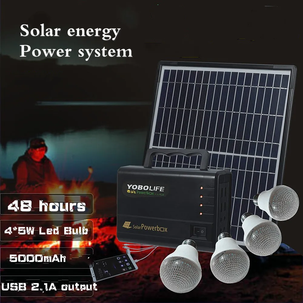 

Solar Lights 12V Outdoor Lighting 2.1A Phone Charging Small Solar Power System