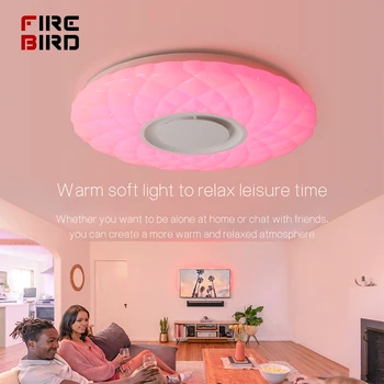 

Modern Ceiling Lights APP Control XU-36W 52W RGB Dimming Bluetooth Speaker Music LED Ceiling Lamp Bedroom Kitchen Living Room