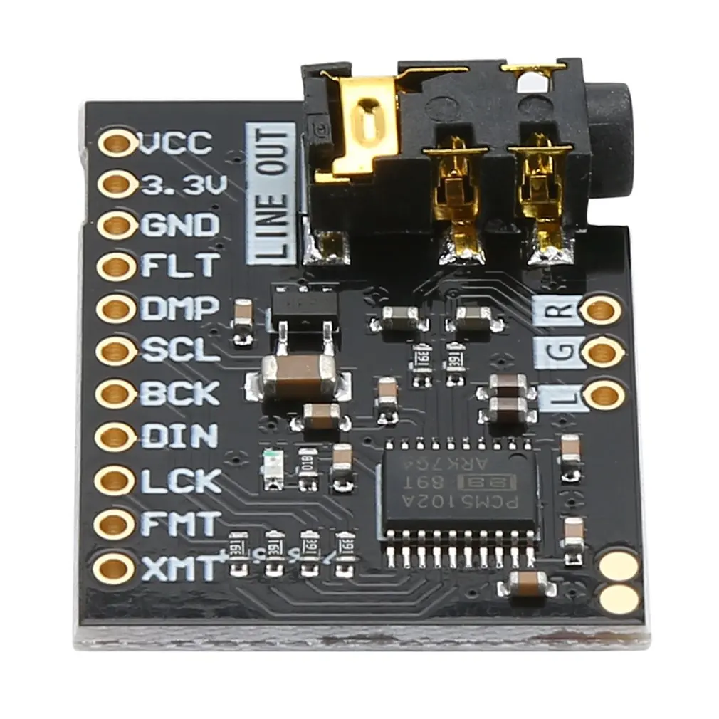 PCM5102 ЦАП звуковая плата декодер DAC pHAT 3,5 мм стерео джек 24 бит цифровой PLL аудио модуль ЦАП A/D конвертер