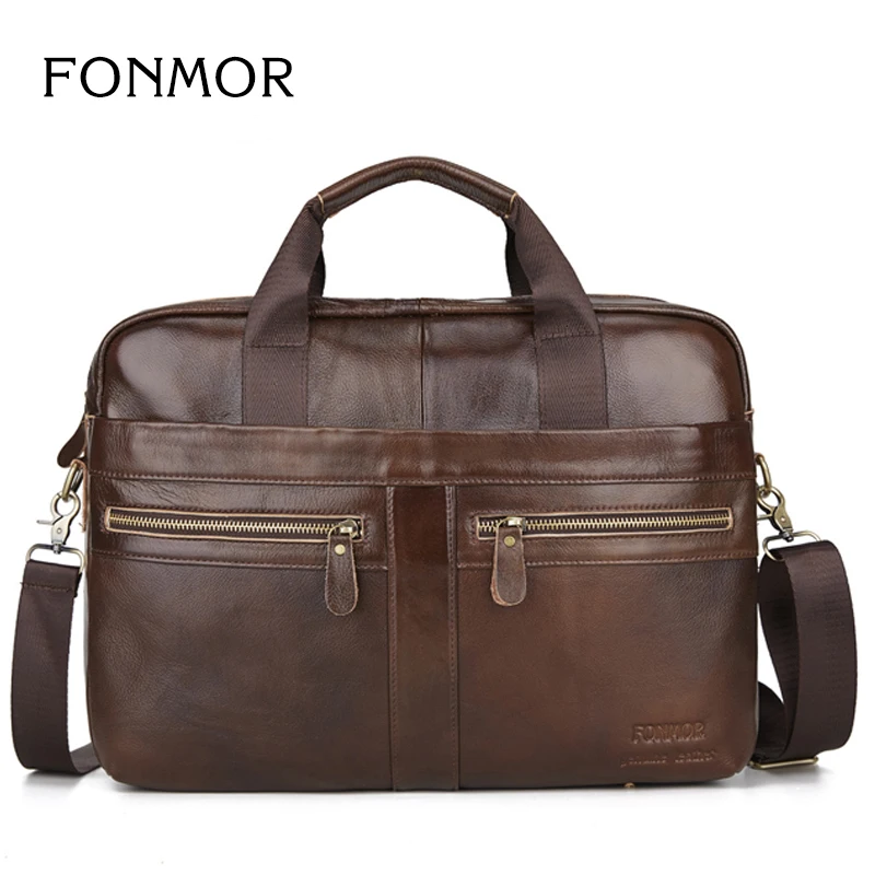 FONMOR новая многофункциональная Большая вместительная натуральная кожаная сумка-мессенджер Мужская модная Повседневная деловая сумка сумки на плечо