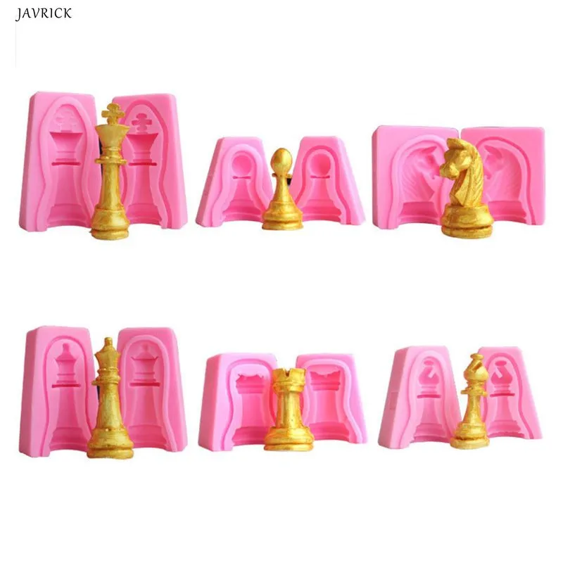 

Chess Shape Silicone Mould Fondant Clay Cake Baking Epoxy Molds DIY Decoration