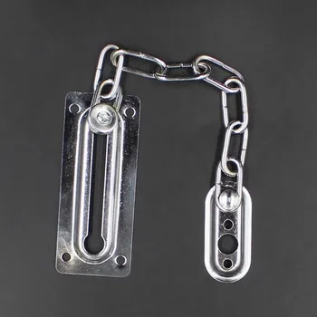 価格 Free Shipping Chrome Chain Door Safety Guard Latch Security Peep Bolt Locks Cabinet Latches DIY Home Tools