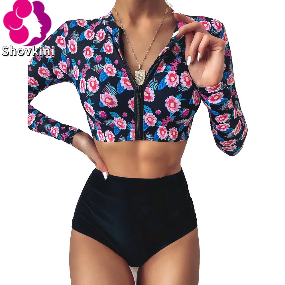 women's rash guard bikini set