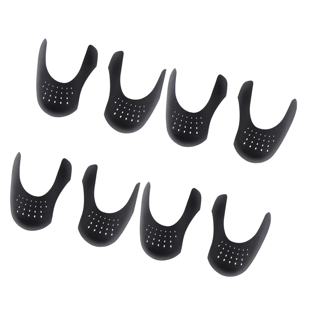 

Set of 4 Pairs Mens Ladies Black Shoe Shields Sneaker Protector Anti Crease Preventers Shoes Head Toe Protection