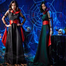 Страшный костюм вампира на Хэллоуин, косплей, женский наряд для ночного клуба или бара, костюм королевы летучих мышей, костюм дьявола