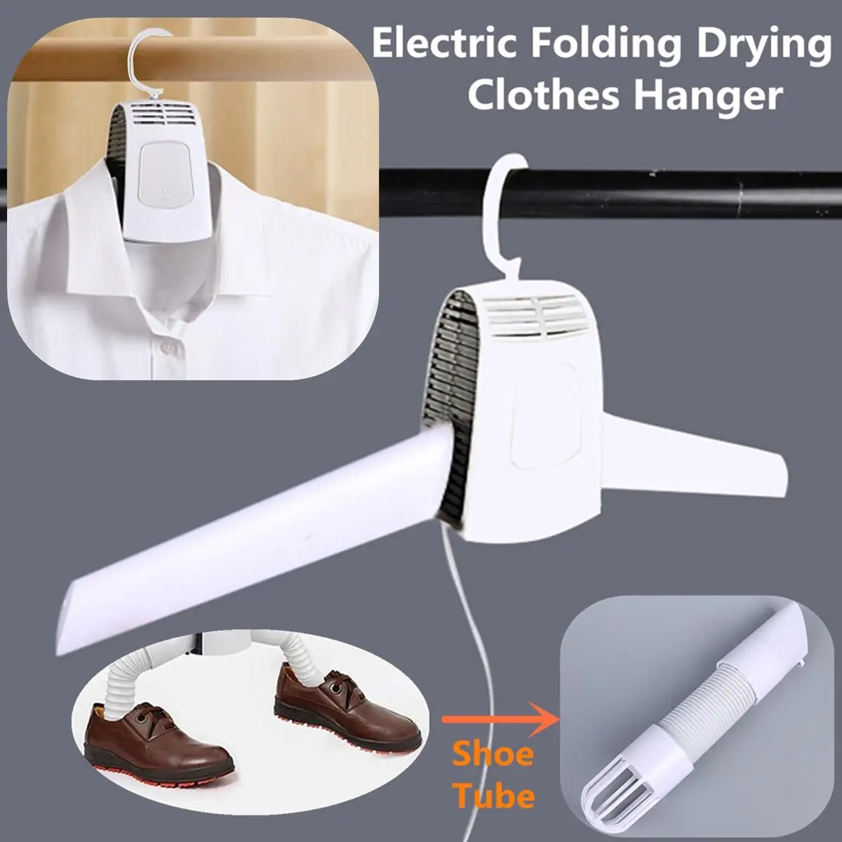 Electric Clothes Drying Rack Smart Hang Dryer Portable Outdoor Travel Mini Folding Available Clothing Shoes Heater | Бытовая техника