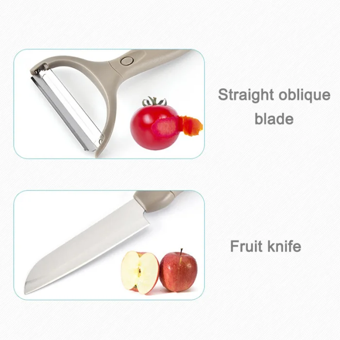 Multifunctional Kitchen Gadgets Set Cutter Peeler Chopping Board with Cover JS22