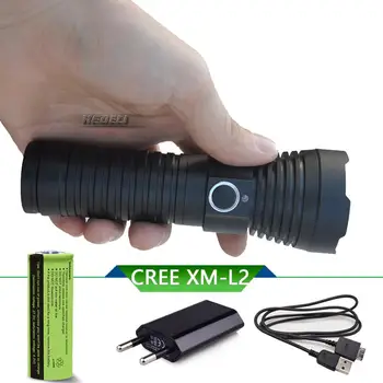 

26650 USB charge led flashlight torch xml t6 l2 high power rechargeable battery torch lamp The Dark soul high quality waterproof