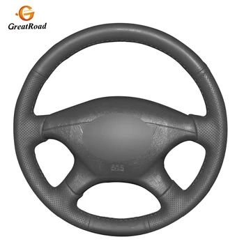 

Hand-stitched Black PU Artificial Leather Car Steering Wheel Cover for Mitsubishi Pajero Sport 2004