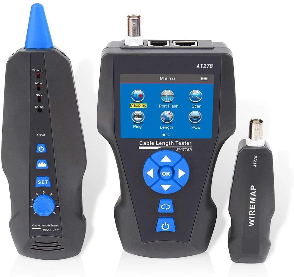 Network Cable Tester,at278 Tdr Multifunctional Lcd Tracker For Rj45