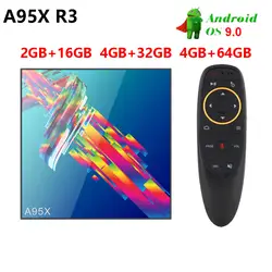 A95X R3 4 Гб 64 ГБ Android 9,0 ТВ-бокс на Rockchip RK3318 1080P 4K 60fps BT wifi Google Store Netflix Youtube 2 Гб 16 Гб телеприставка