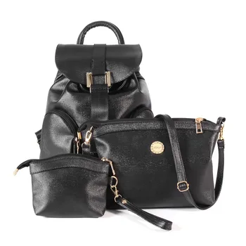 

2020 new Fashion Backpack Casual Bag For Girls Women Backpack Pu Leather Mother Bag Three-Piece Tote Bag Purse Dropship