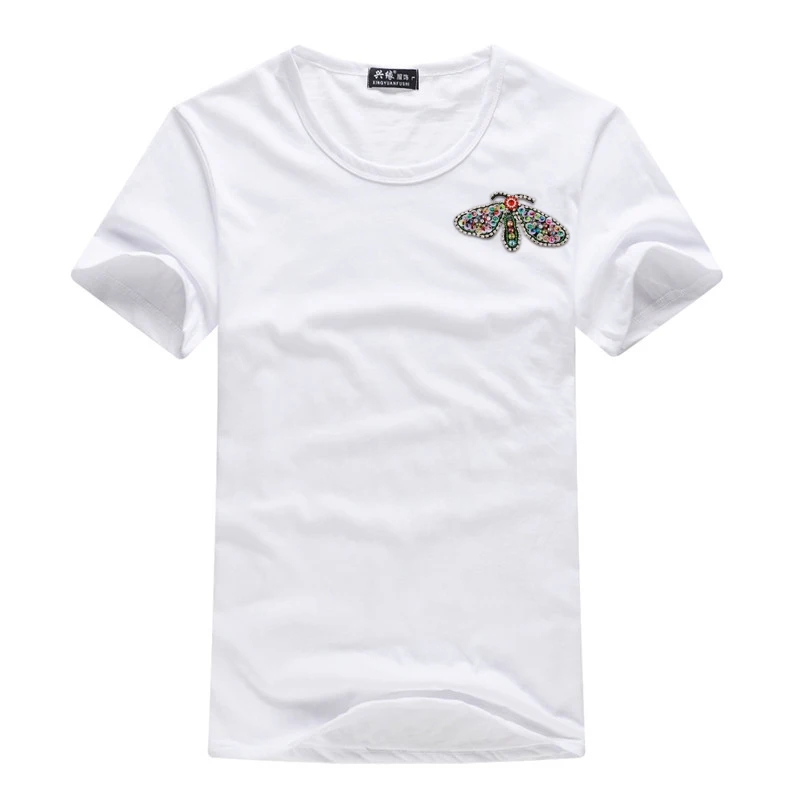 2Pcs Handmade Beaded Sequin Crystal Dragonfly Design Patches Badge Applique Clothing Bags Decorated Sewing Accessories