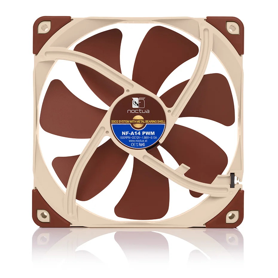 Вентилятор для охлаждения корпуса Noctua 14 см 3pin/4pin ШИМ бесшумный 140 мм | Компьютеры и