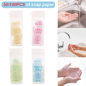 

Disposable Soap Sheets Hand Washing Soap, 50&100 sheets/case Travel Size Portable Hand Soap