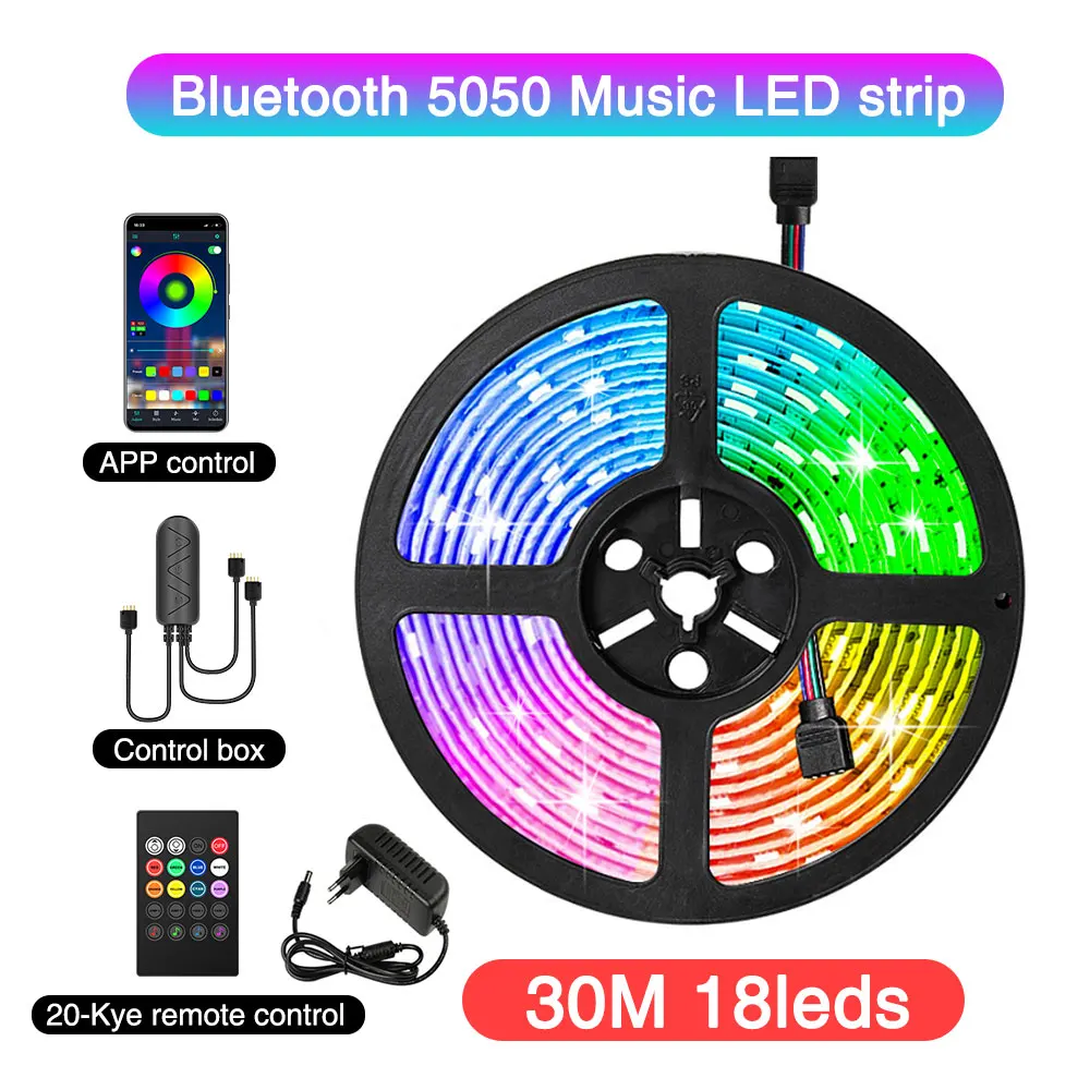 black light strips LED Strip Lights,RGB 5050 LED Strip,Music Sync Color Changing,App Controlled LED,with Remote Control,for Bedroom Home Decoration black light led strip LED Strips