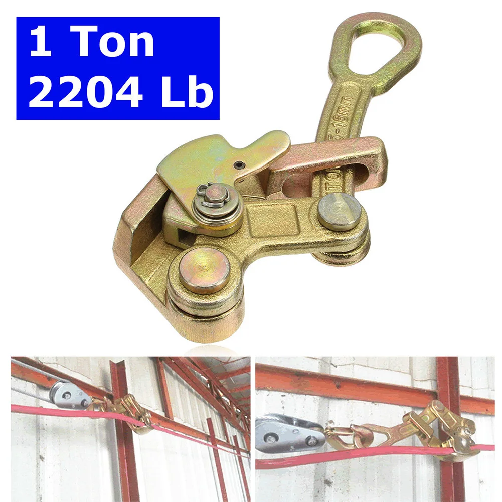 

Cable Grip Carbon Steel Jaw Clamp Multifunctional Electricity Pulling Mini Wire Rope 1 Ton 2.5-16mm Haven Tightening Tool