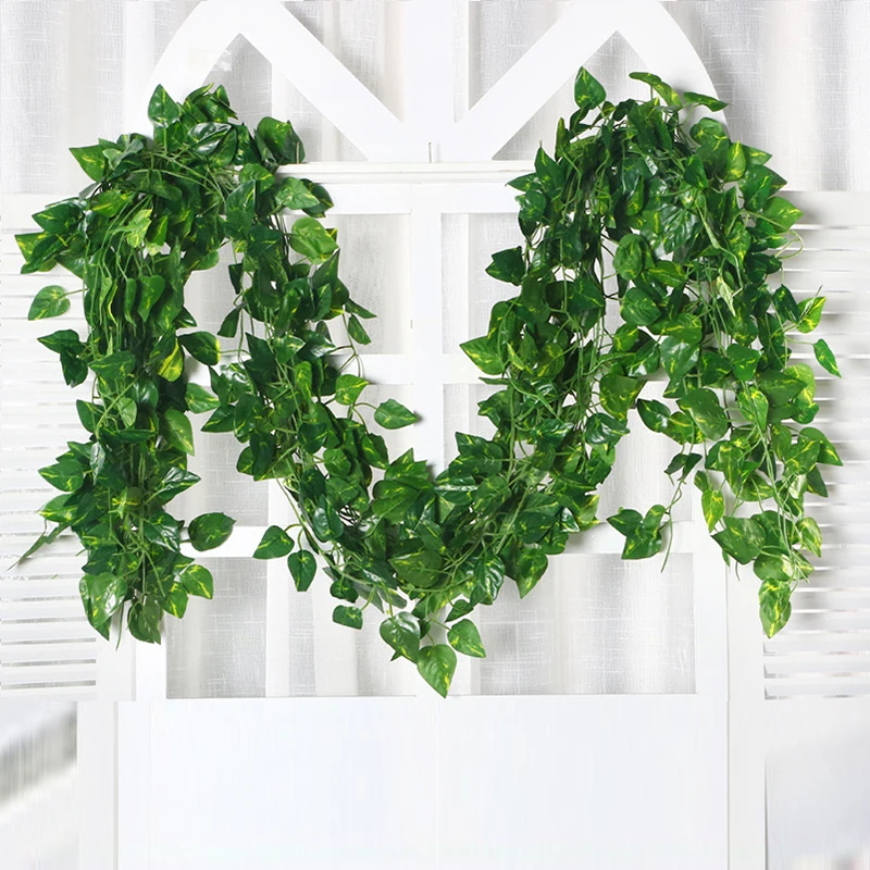 Artificial Plants Home Decor Green Silk Hanging vines Fake Leaf