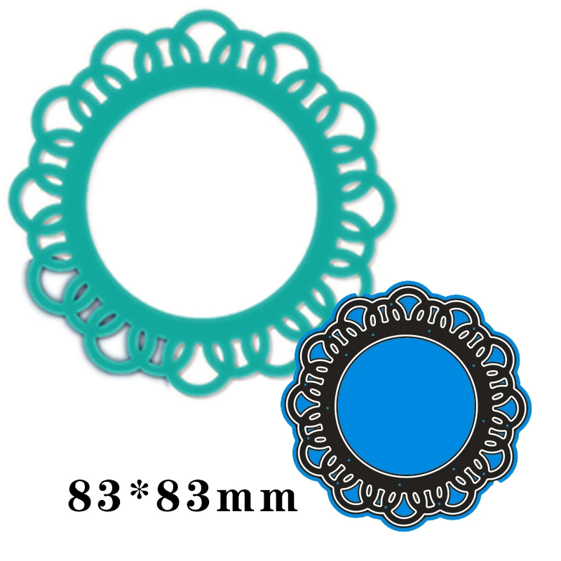Metal Cutting Dies Lace Circle For Card DIY Scrapbooking stencil Paper Craft Album Template 83*83mm | Дом и сад