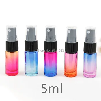 

5ml 10ml Cute Gradient Colors Glass Spray Bottles,Colorful Glass Spray Bottles Empty Spray Liquid Refillable Container Bottle