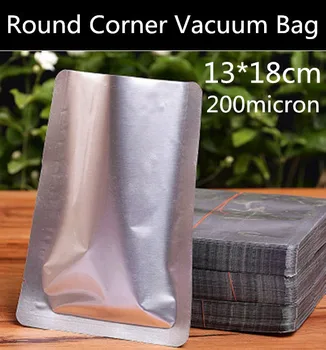 

New 200pcs 13cm x18cm (5.1'' * 7.1'') 200micron Heat Sealed 3-side Foil Vacuum Bag Food/Tea/Coffee Beans/Cooked Food Packaging