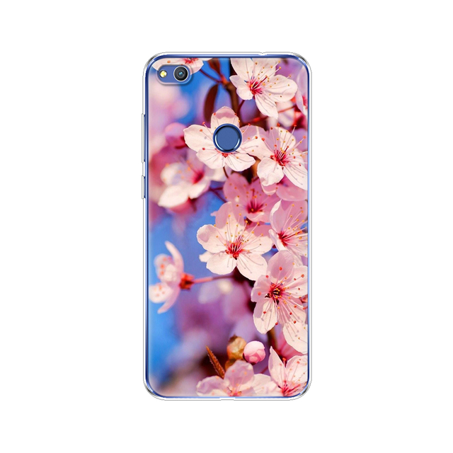 phone case for huawei honor 8 lite soft tpu silicon back cover 360 full for honor 8 liteprotective printing clear coque