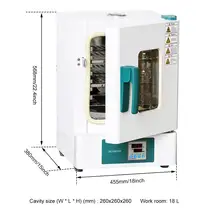 Цифровой лабораторный инкубатор с постоянной температурой 18L/0,63 Cu ft Rt+ 5-65 ℃ 180W 110V