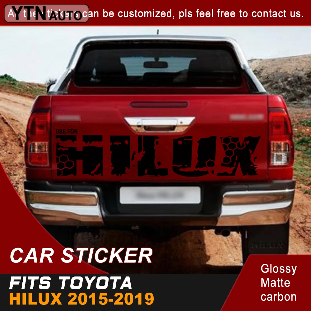 Подходит для TOYOTA HILUX revo или vigo 2015 2016 2017 2018 2019 автомобильные наклейки задние двери