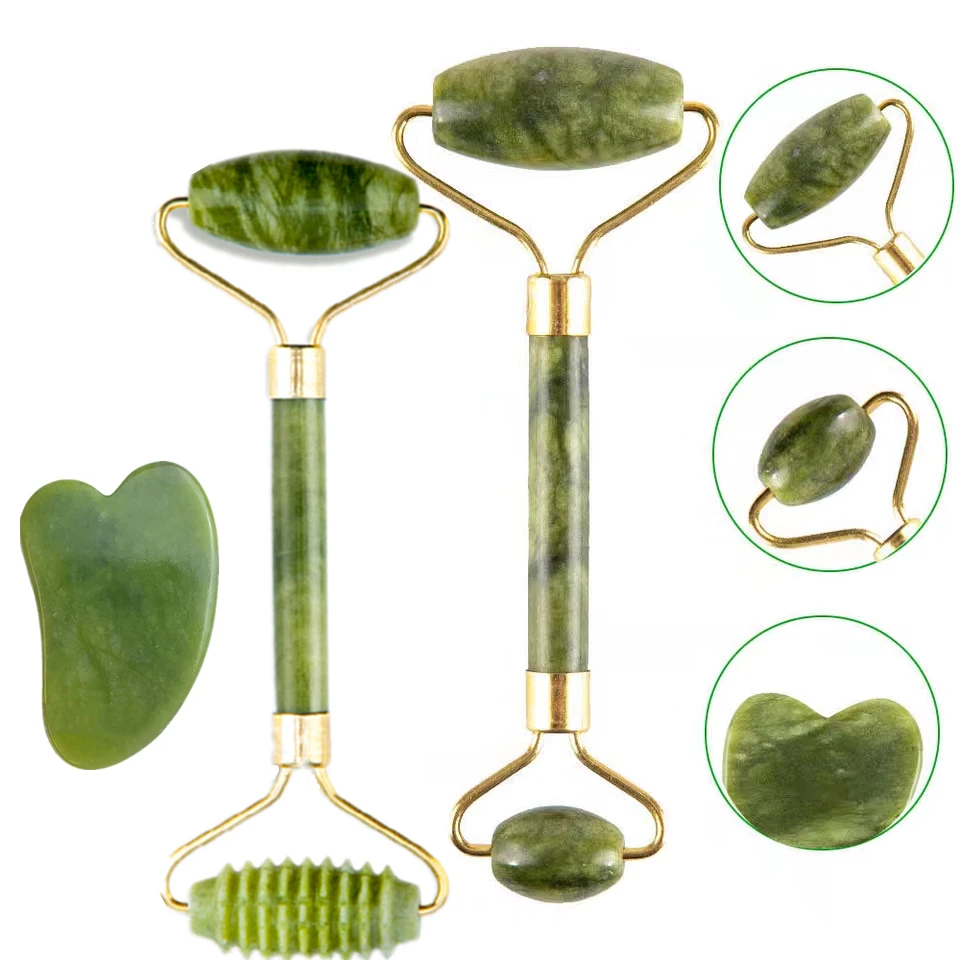 Face-Roller Facial-Massager Beauty-Tool Chin Relaxation Jade Quarz Health-Care Naural-Stone