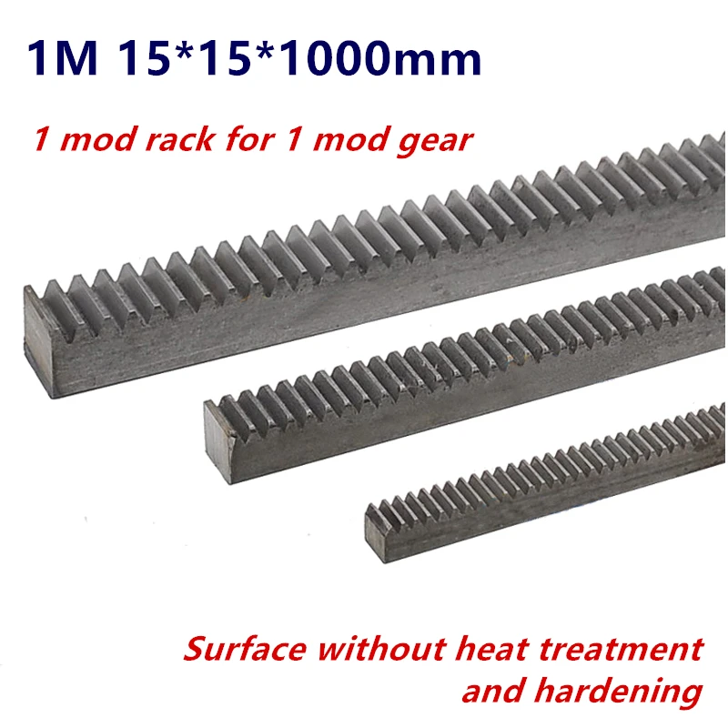 1 шт. 1Mod 15*15*1000 мм стойка с прямыми зубьями модульная высокоточная зубчатая рейка