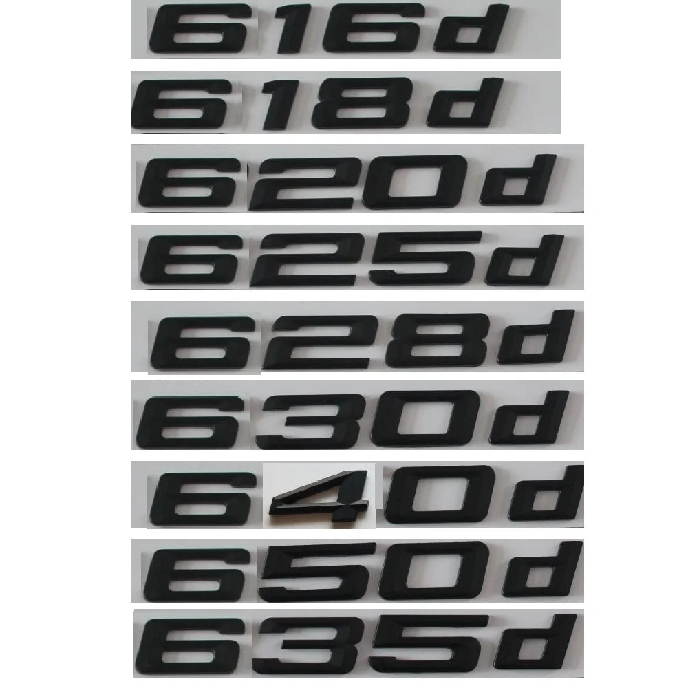 

For BMW 6 Series Black 618d 620d 625d 628d 630d 635d 640d 645d 650d 660d 666d 668d Emblem Emblems Badges