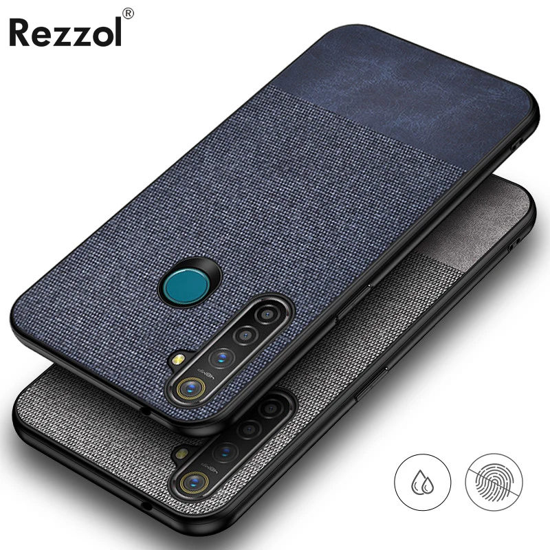 Для Realme 5 Pro Чехол ткань силикон ТПУ бампер Жесткий ПК задняя крышка для OPPO чехол