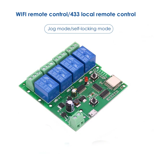 WiFi Switch Ewelink App Smart Life Remote Control Wireless Smart Switch Modul Self-locking interlock remote control 4-way relay 6