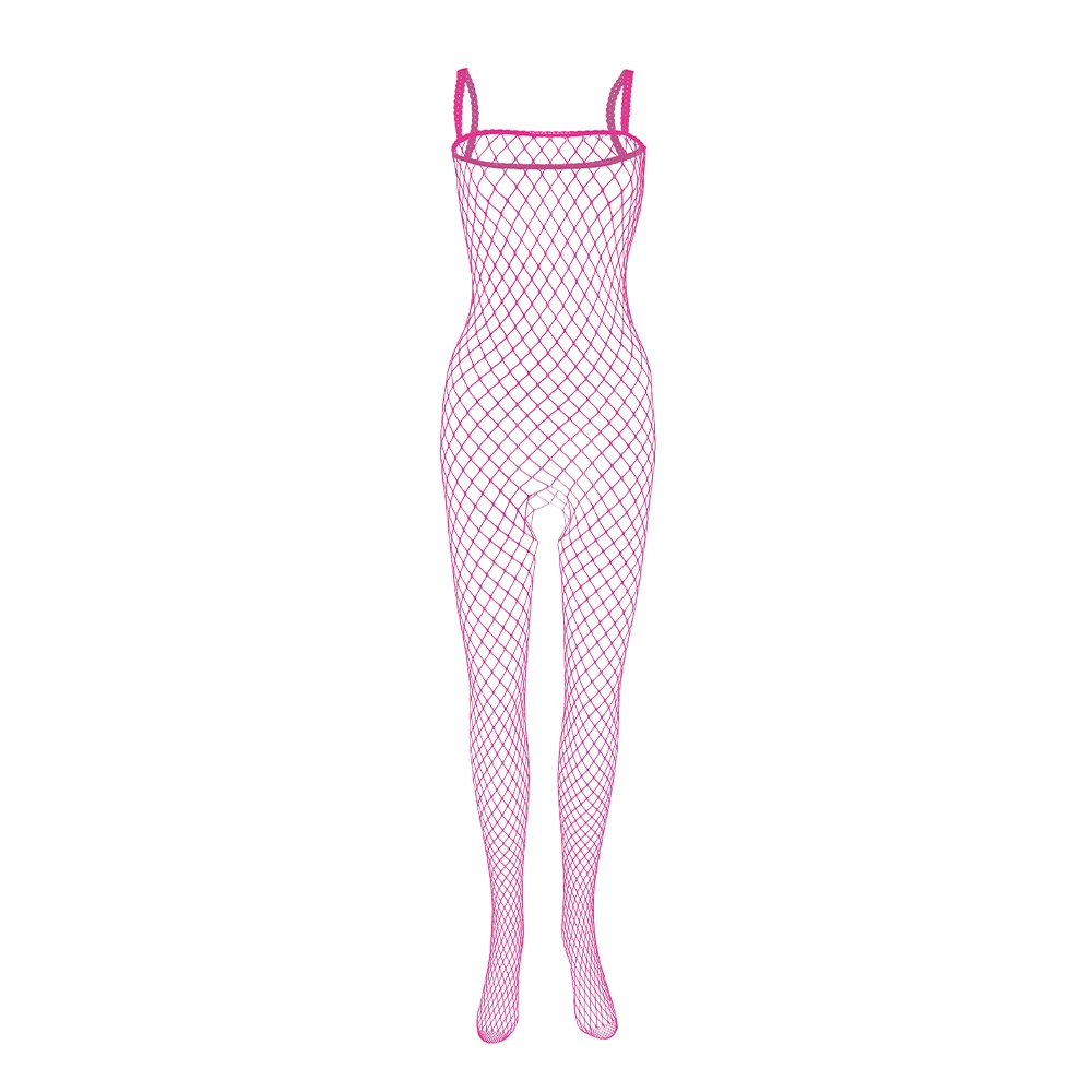 Men Stockings Crotchless Fishnet Bodysuits Hollow Out Lingerie Male Nightgown